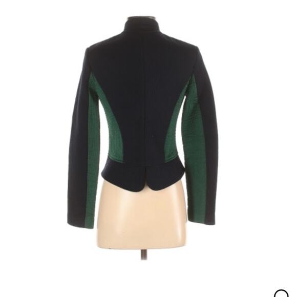 Tory Burch Canter Riding Jacket colorblock Coat quilted Size 0 - Picture 4 of 10